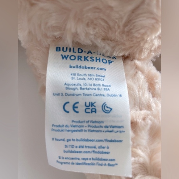 BABW Happy Hugs Fluffy Cream Teddy Bear - Gently used - Picture 9 of 10